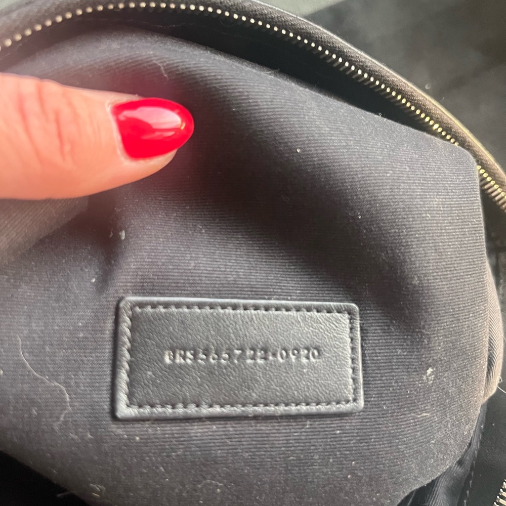 Saint Laurent Rive Gauche Canvas/ Leather Zip Pouch - Picture 9 of 9